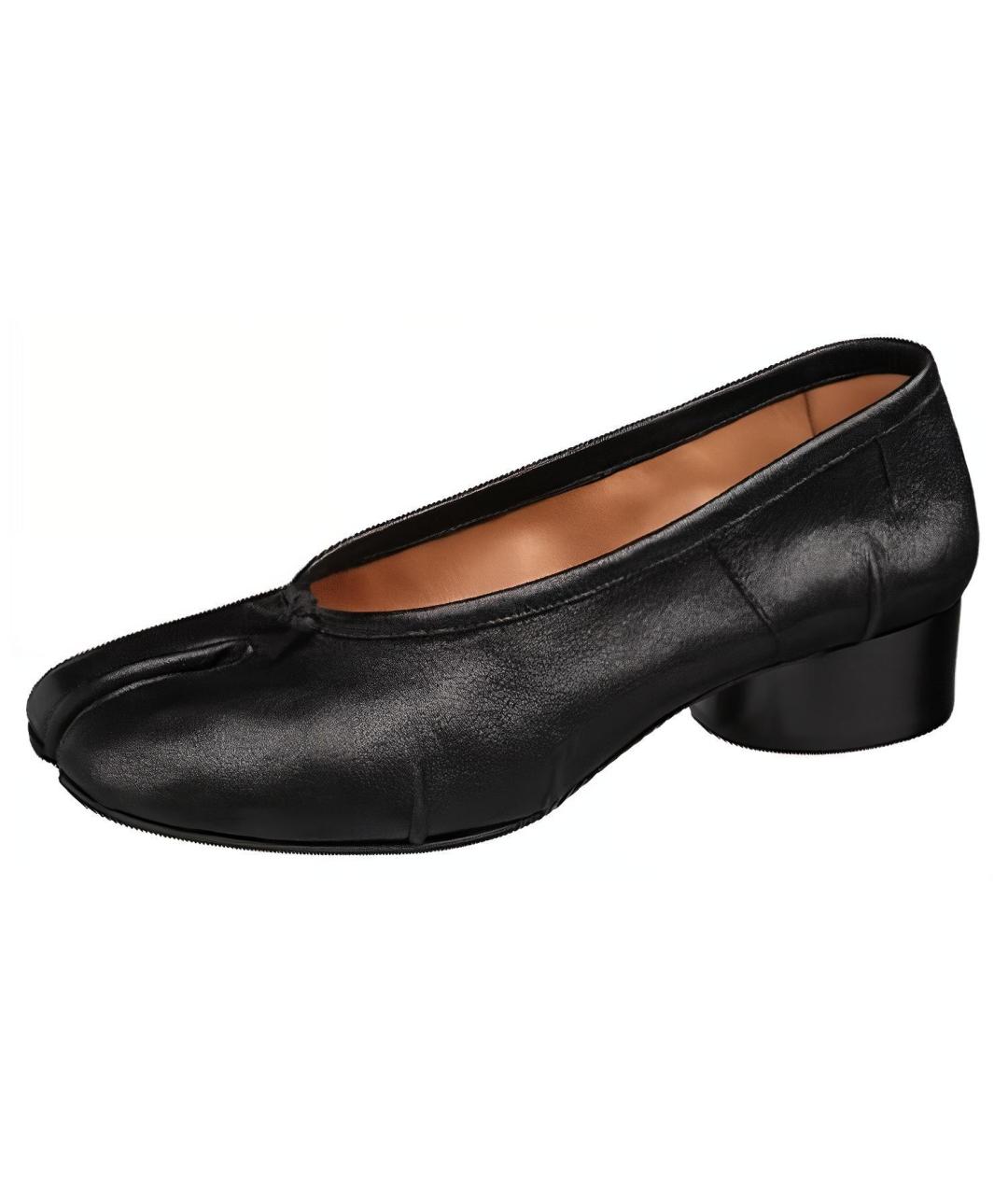 MAISON MARGIELA Черные кожаные туфли, фото 3