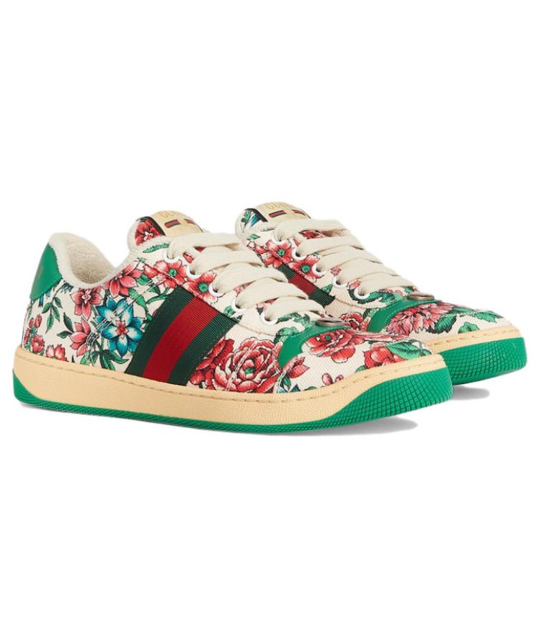 GUCCI Мульти кожаные кеды, фото 3