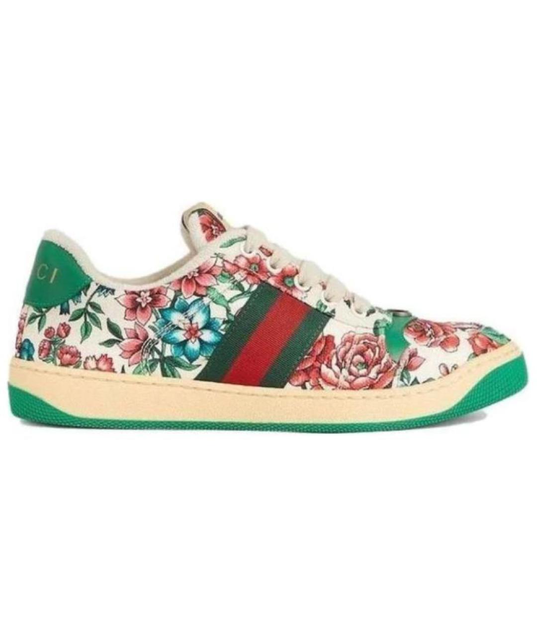 GUCCI Мульти кожаные кеды, фото 6