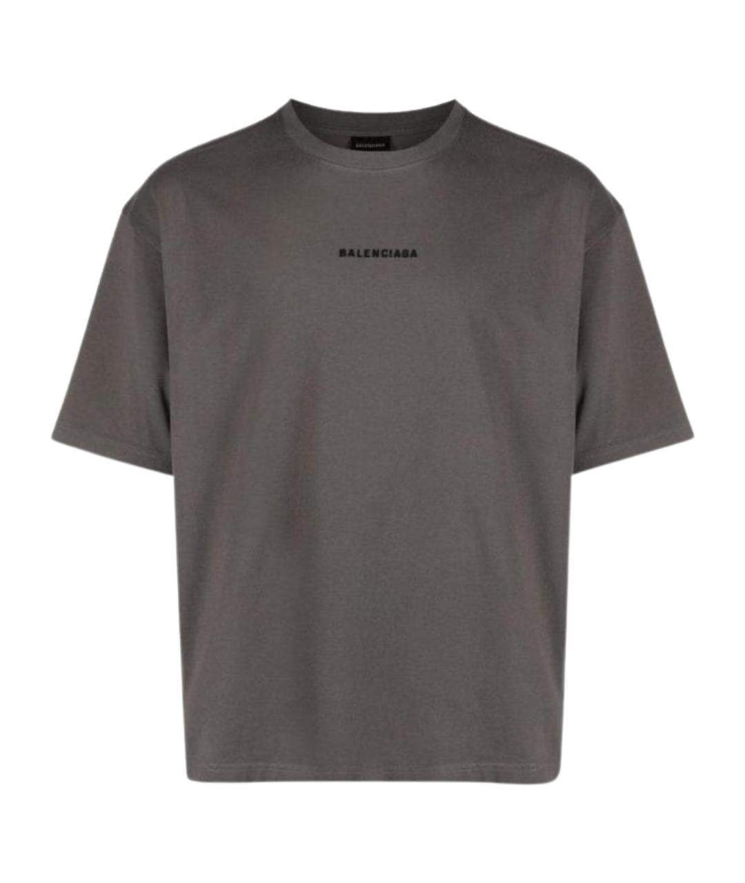 BALENCIAGA Серая футболка, фото 1