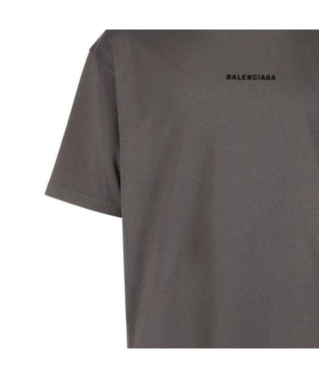 BALENCIAGA Серая футболка, фото 6