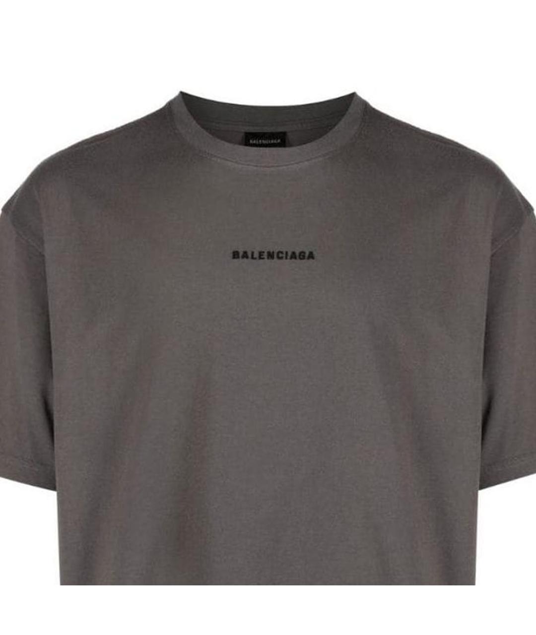 BALENCIAGA Серая футболка, фото 5
