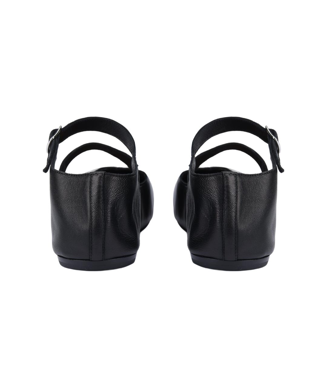 MAISON MARGIELA Черные кожаные туфли, фото 4