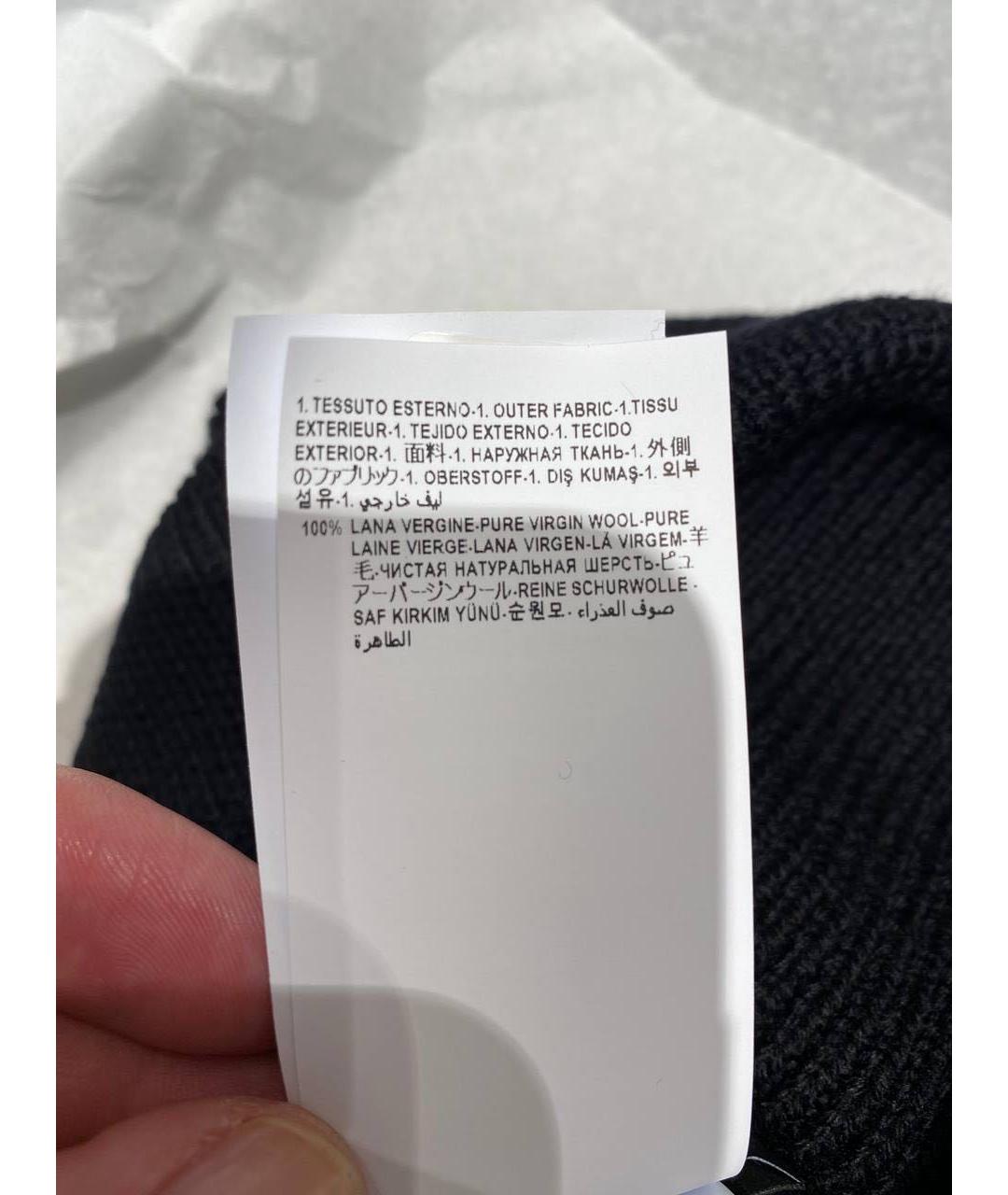 VERSACE Черная шерстяная шапка, фото 4