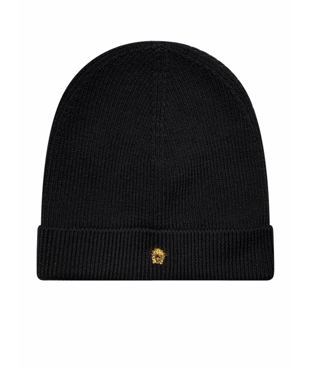 VERSACE Черная шерстяная шапка, фото 1