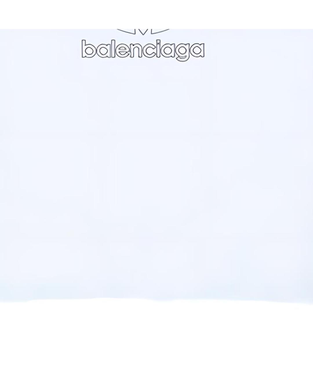 BALENCIAGA Белая футболка, фото 4