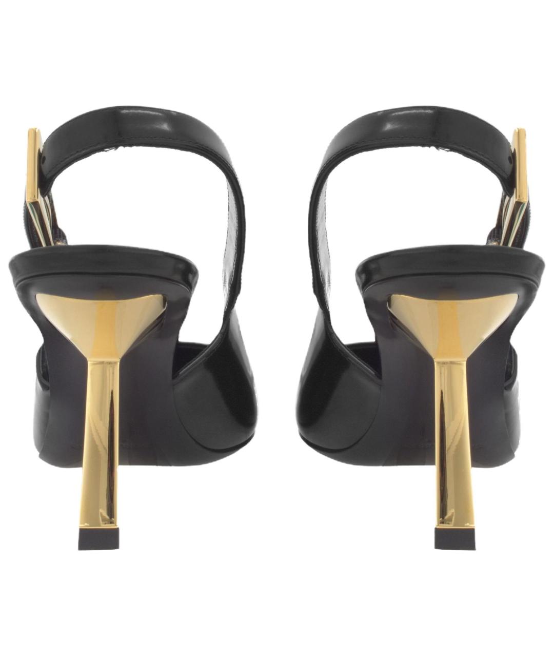 SAINT LAURENT Черные кожаные туфли, фото 5