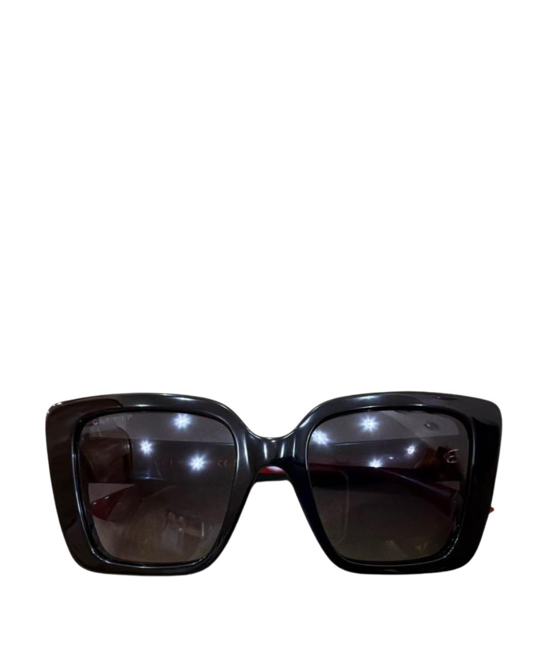 GUCCI Черные пластиковые солнцезащитные очки, фото 1