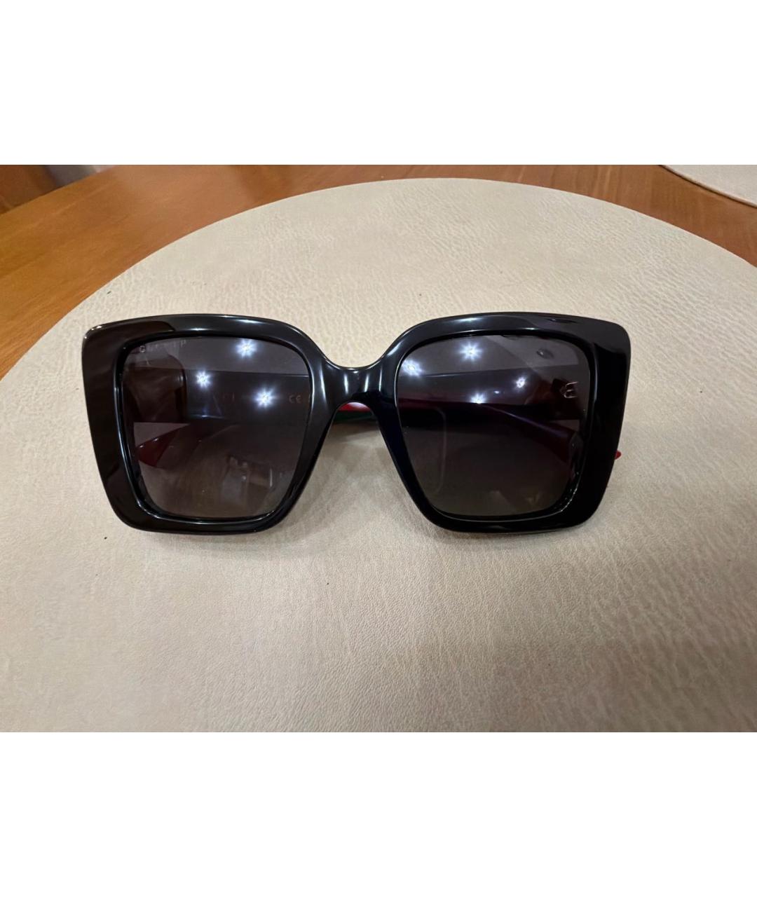 GUCCI Черные пластиковые солнцезащитные очки, фото 8