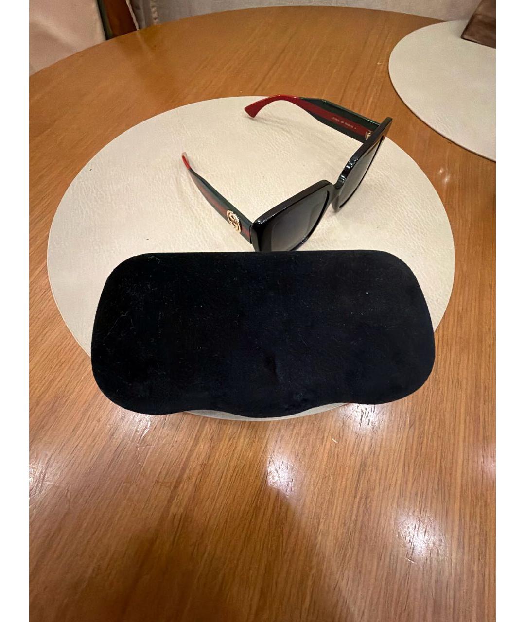 GUCCI Черные пластиковые солнцезащитные очки, фото 4