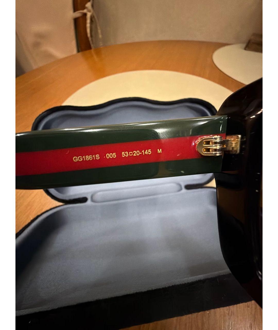 GUCCI Черные пластиковые солнцезащитные очки, фото 5