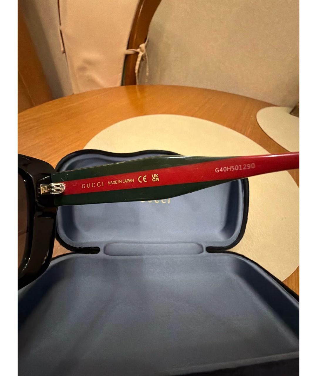 GUCCI Черные пластиковые солнцезащитные очки, фото 6