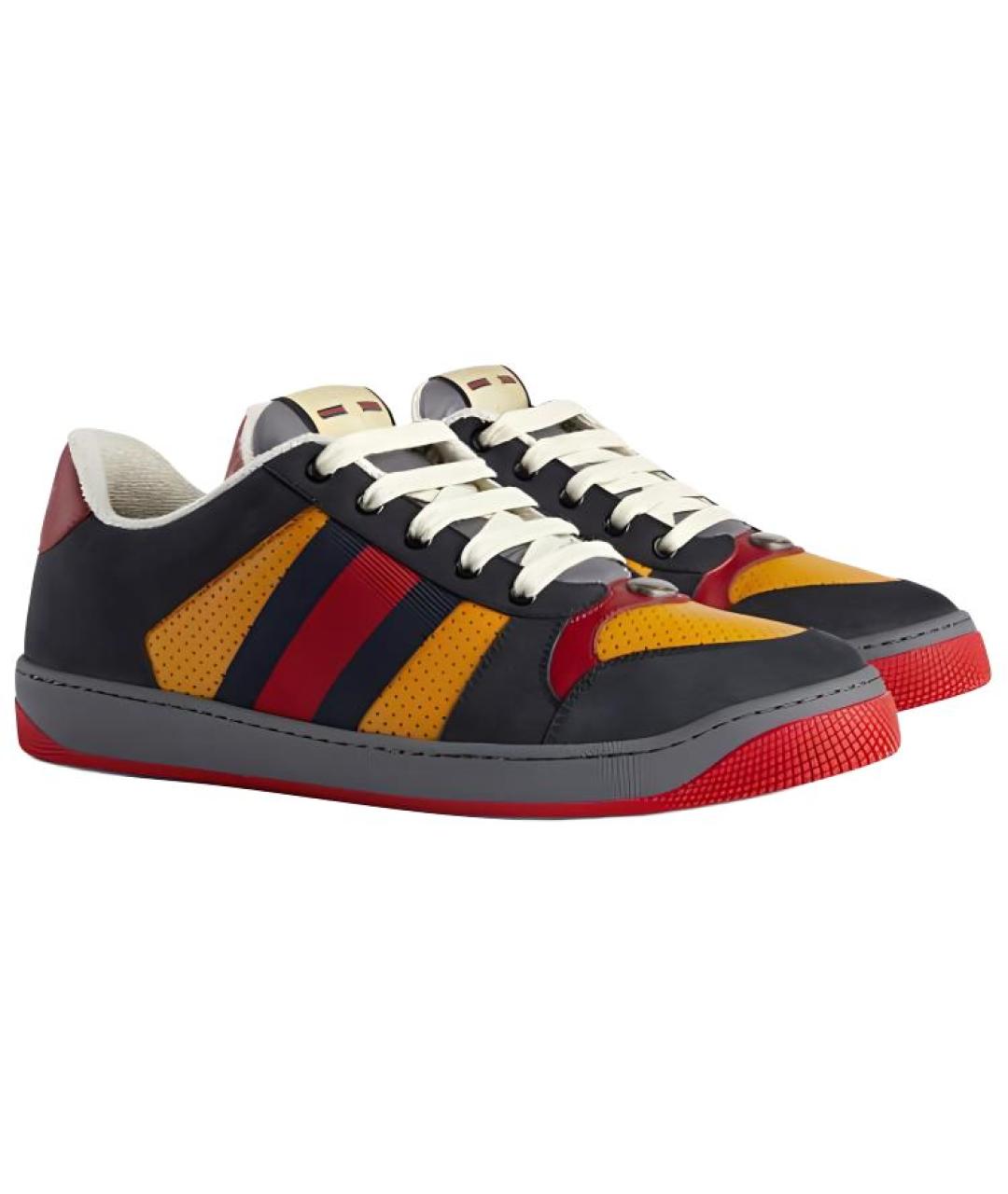 GUCCI Мульти низкие кроссовки / кеды, фото 3