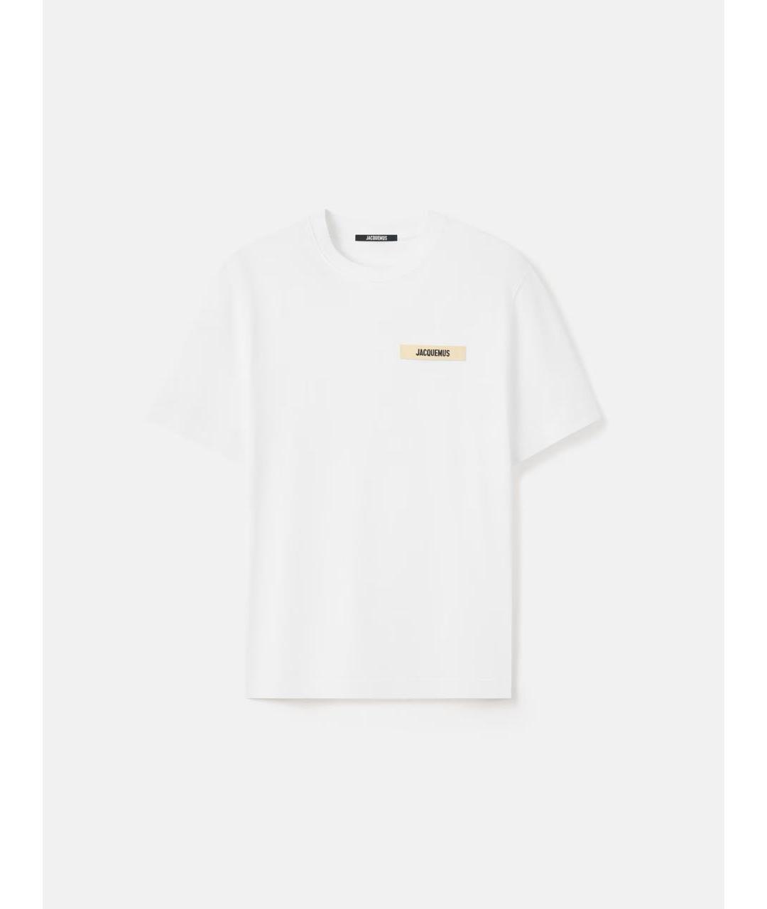 JACQUEMUS Белая хлопковая футболка, фото 3