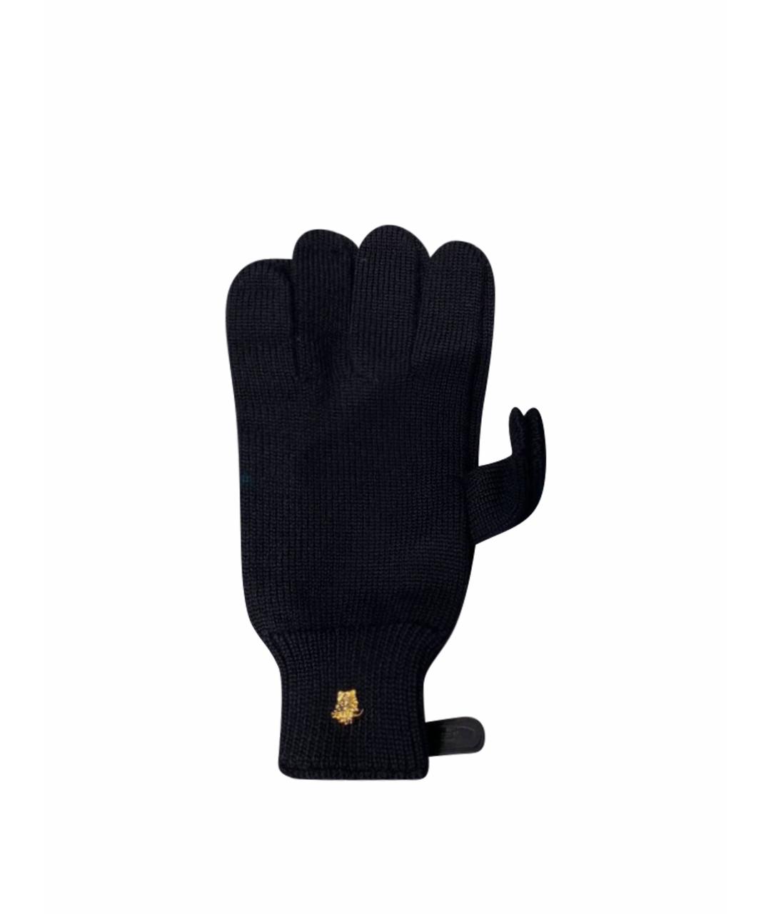 VERSACE Черные шерстяные перчатки, фото 1