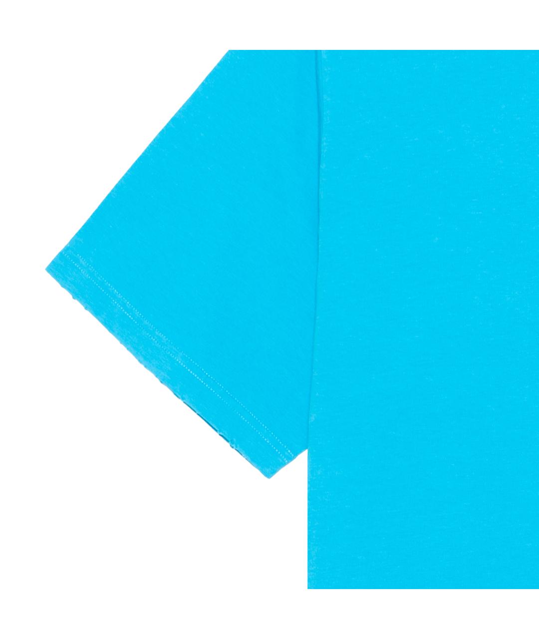 BALENCIAGA Голубая футболка, фото 4