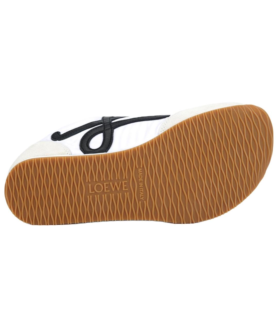 LOEWE Белые текстильные кеды, фото 5