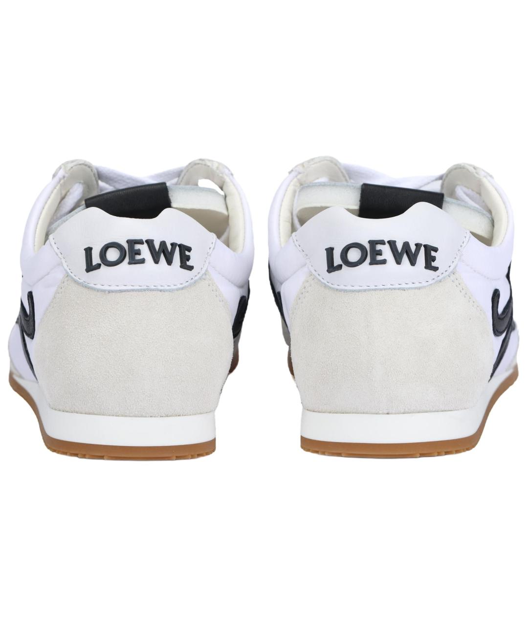 LOEWE Белые текстильные кеды, фото 4