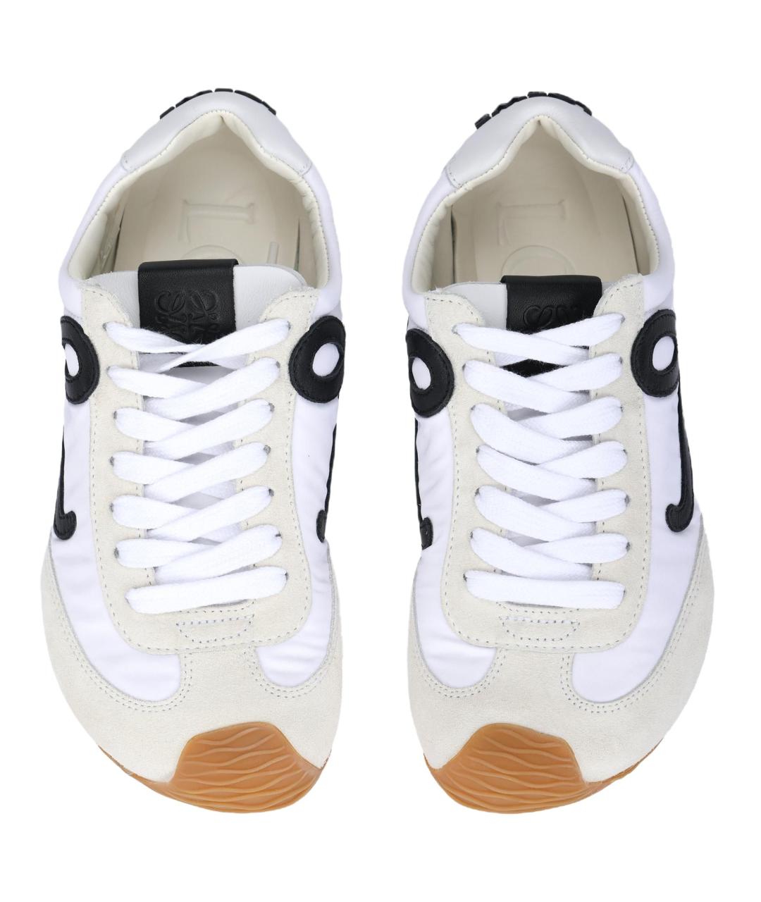 LOEWE Белые текстильные кеды, фото 3