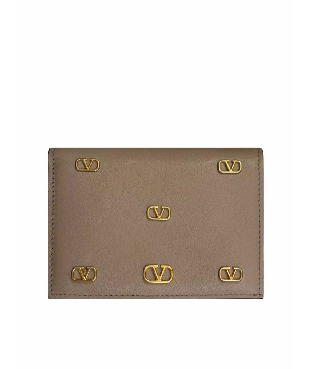 VALENTINO Розовый кожаный кошелек, фото 1