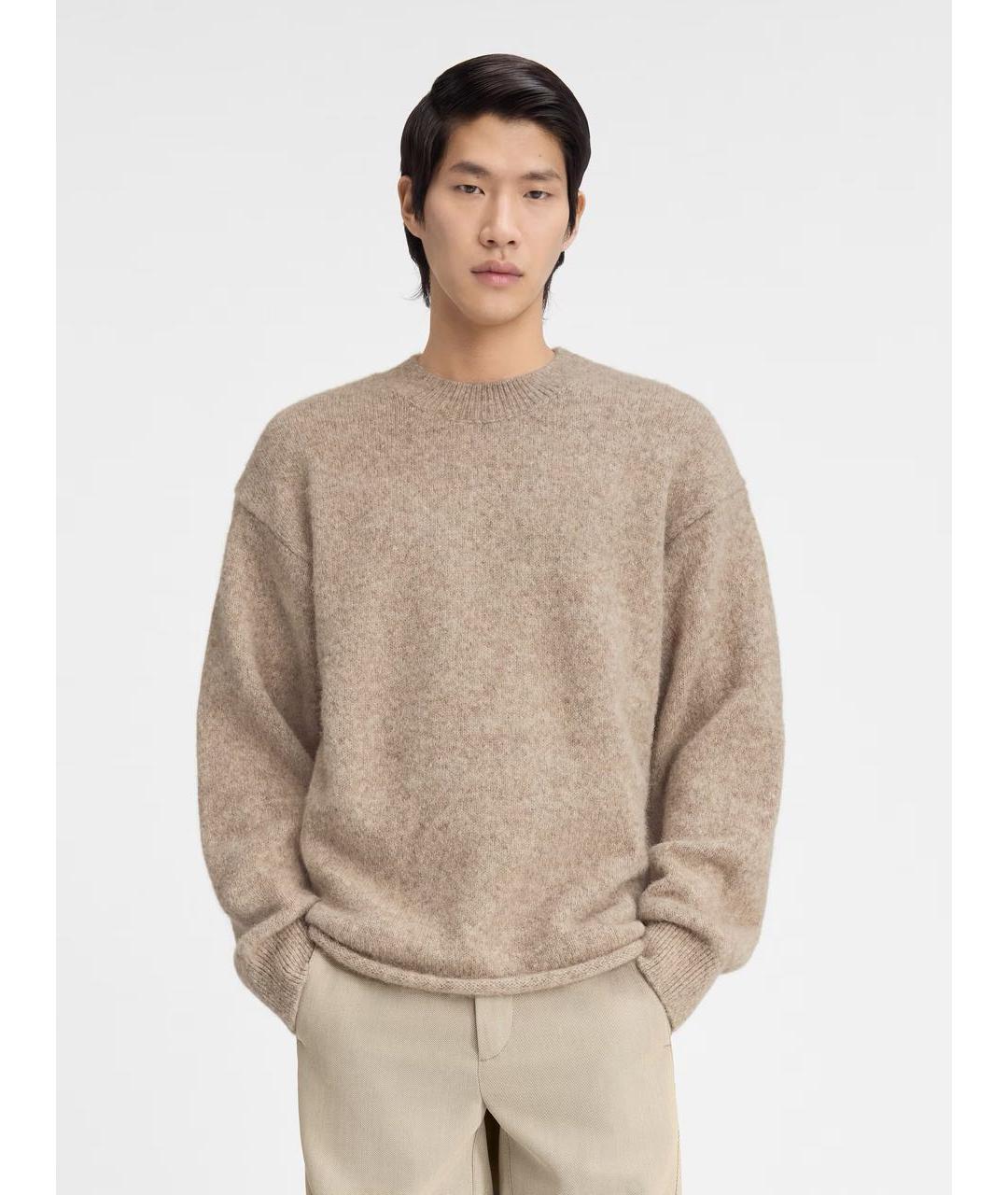 JACQUEMUS Коричневый шерстяной джемпер / свитер, фото 2