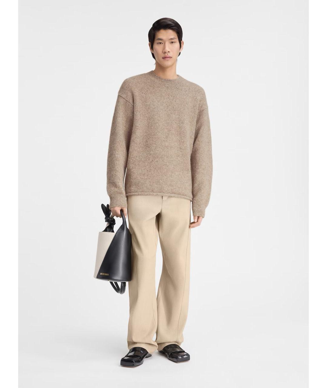 JACQUEMUS Коричневый шерстяной джемпер / свитер, фото 4