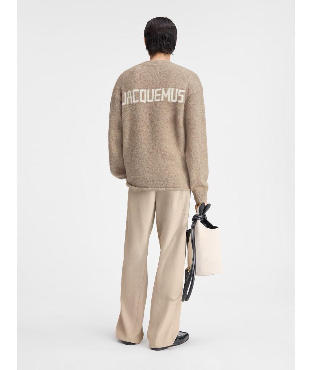 JACQUEMUS Коричневый шерстяной джемпер / свитер, фото 3