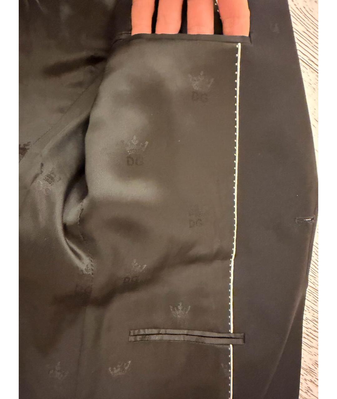 DOLCE&GABBANA Черный шерстяной пиджак, фото 8