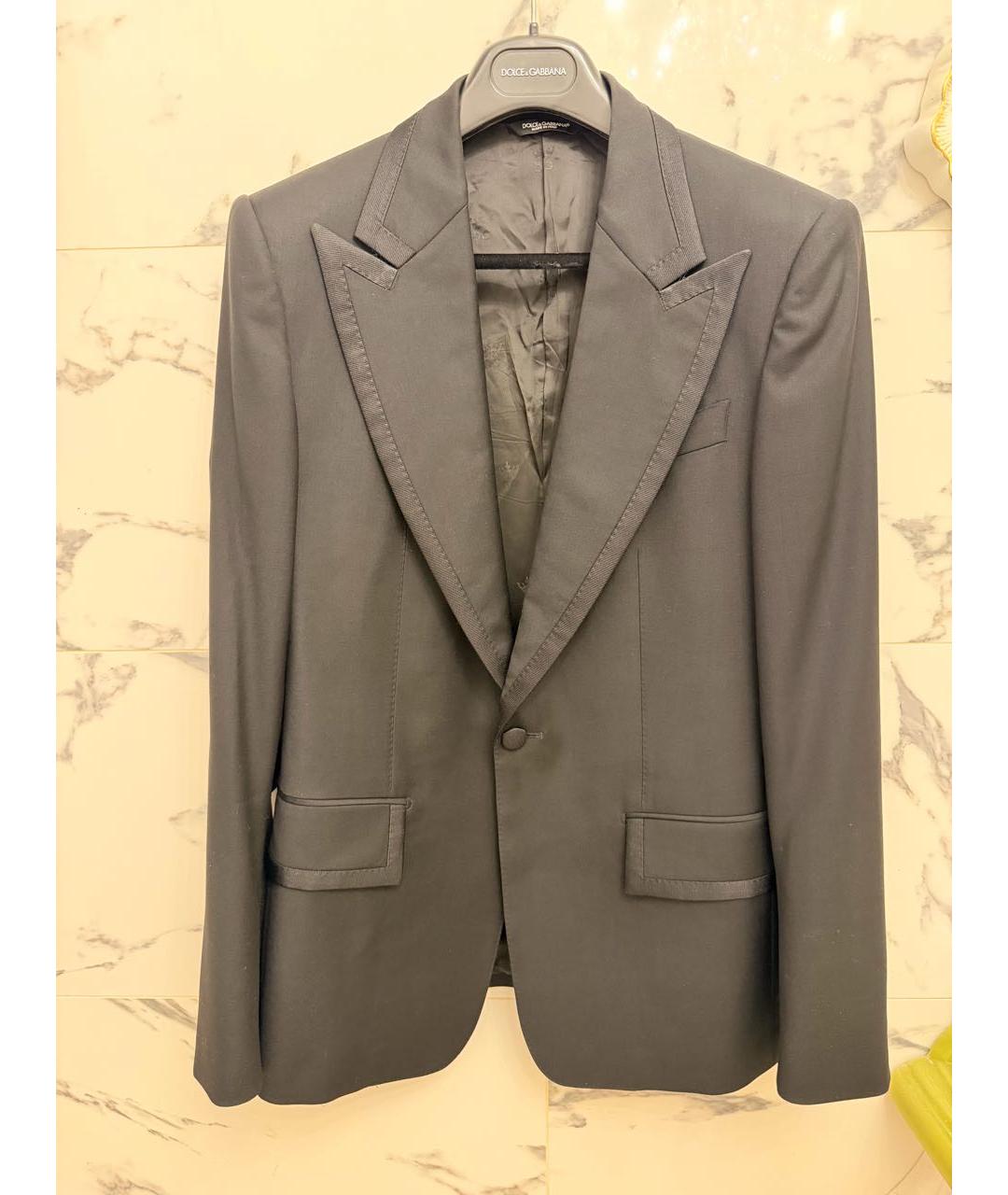 DOLCE&GABBANA Черный шерстяной пиджак, фото 9