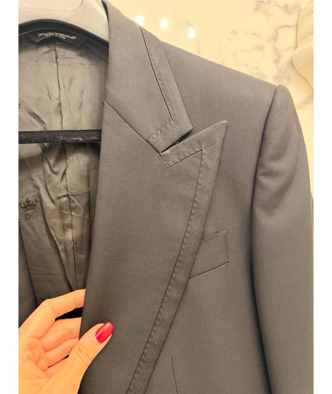 DOLCE&GABBANA Черный шерстяной пиджак, фото 5