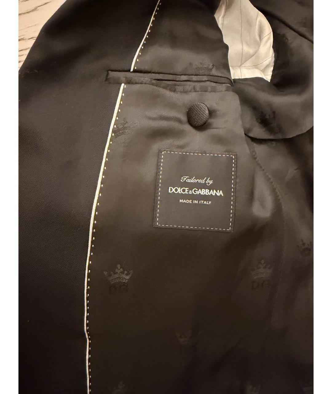 DOLCE&GABBANA Черный шерстяной пиджак, фото 4