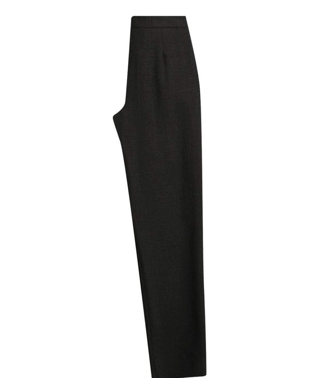AGNONA Черные шерстяные прямые брюки, фото 2