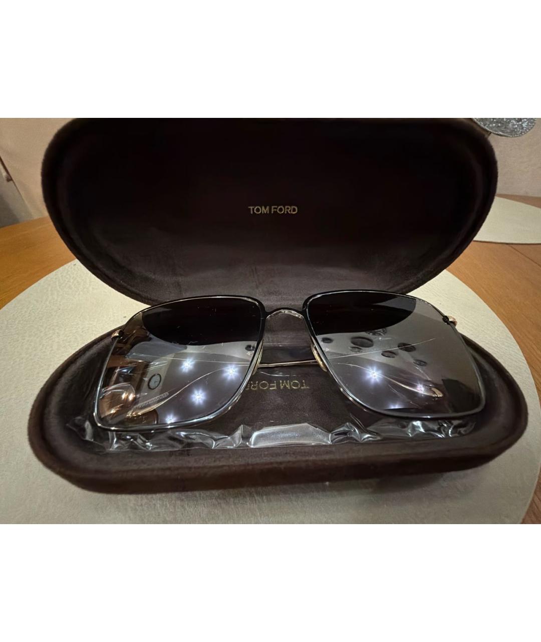 TOM FORD Черные металлические солнцезащитные очки, фото 5