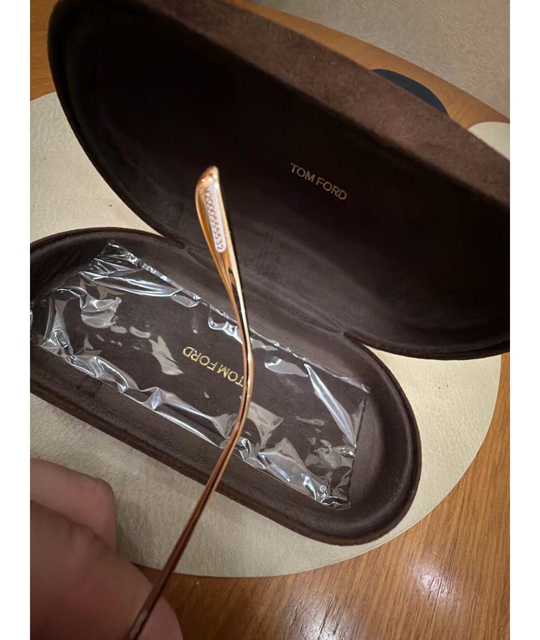 TOM FORD Черные металлические солнцезащитные очки, фото 7