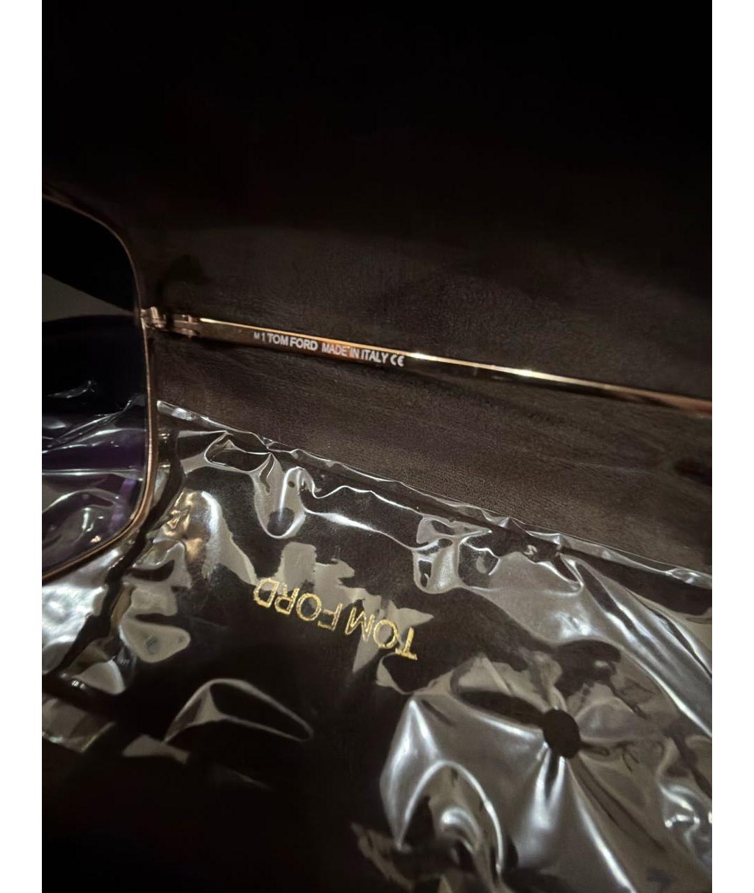 TOM FORD Черные металлические солнцезащитные очки, фото 6