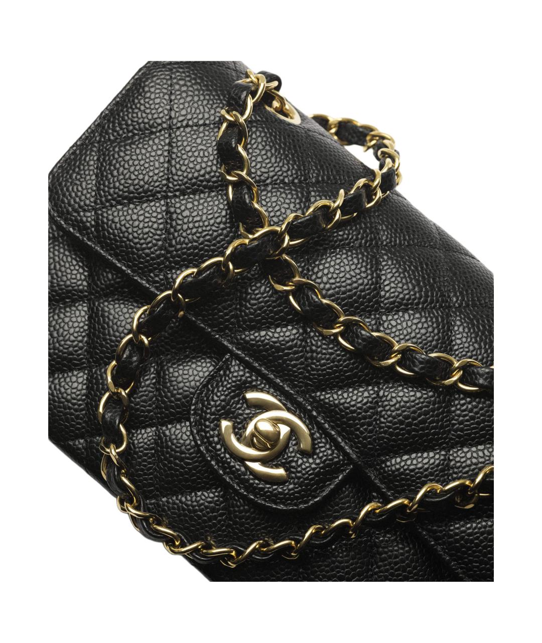 CHANEL Черная кожаная сумка через плечо, фото 5
