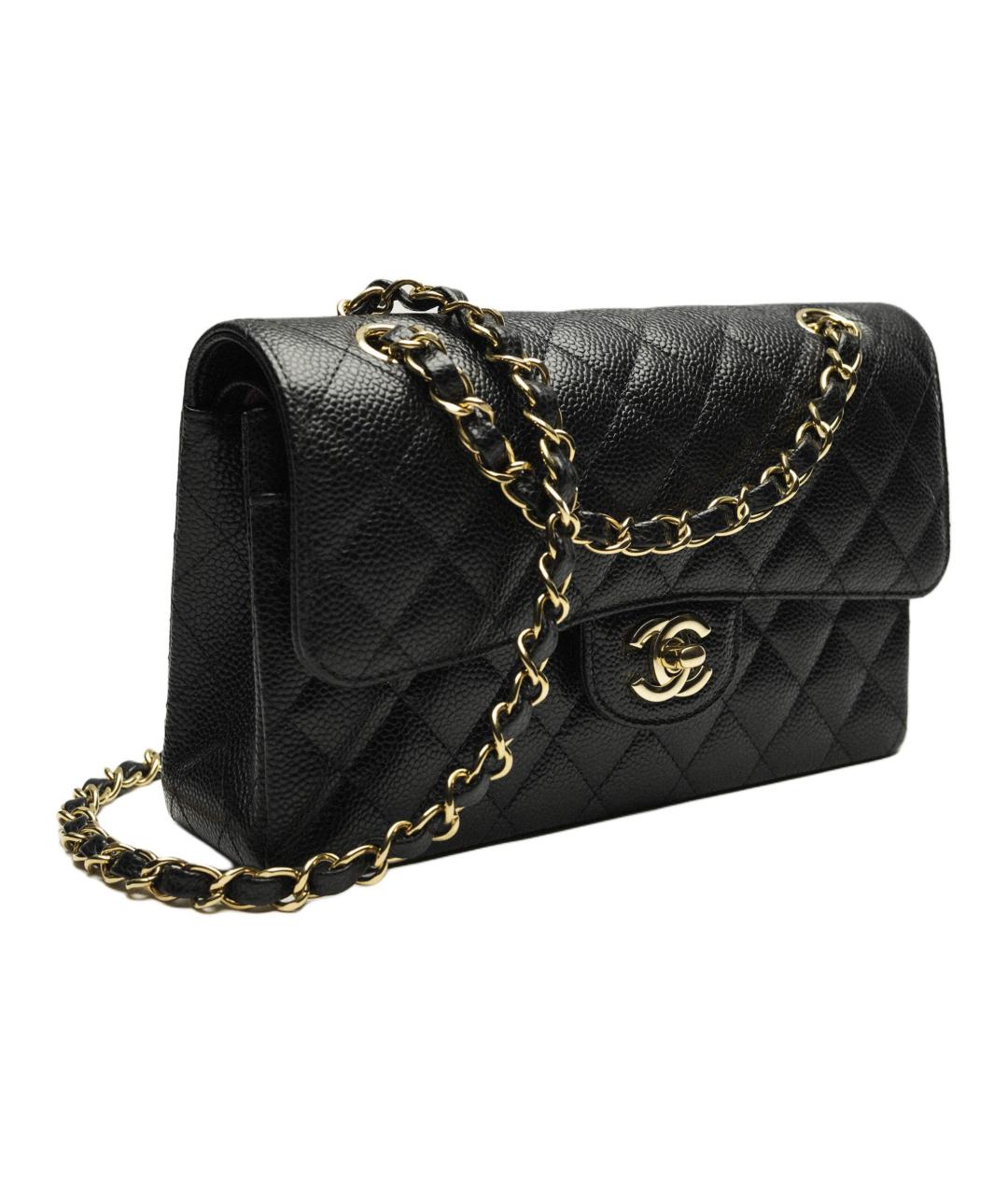 CHANEL Черная кожаная сумка через плечо, фото 3