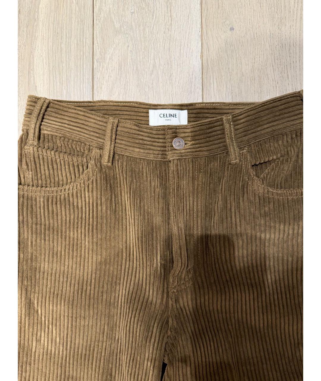 CELINE Коричневые брюки широкие, фото 3