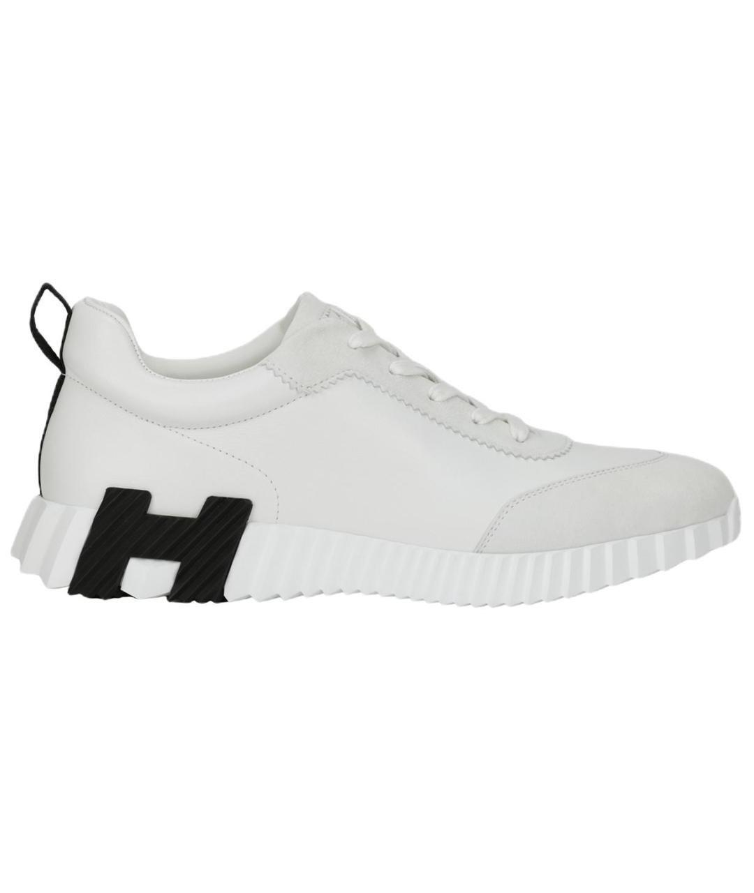 HERMES Белые кожаные низкие кроссовки / кеды, фото 1