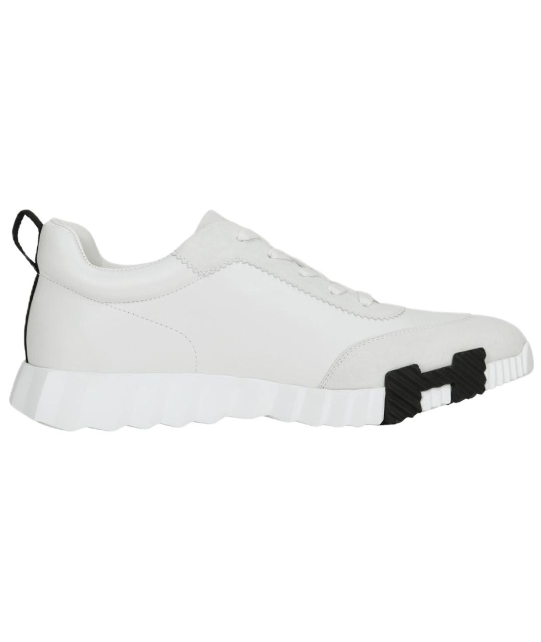 HERMES Белые кожаные низкие кроссовки / кеды, фото 2