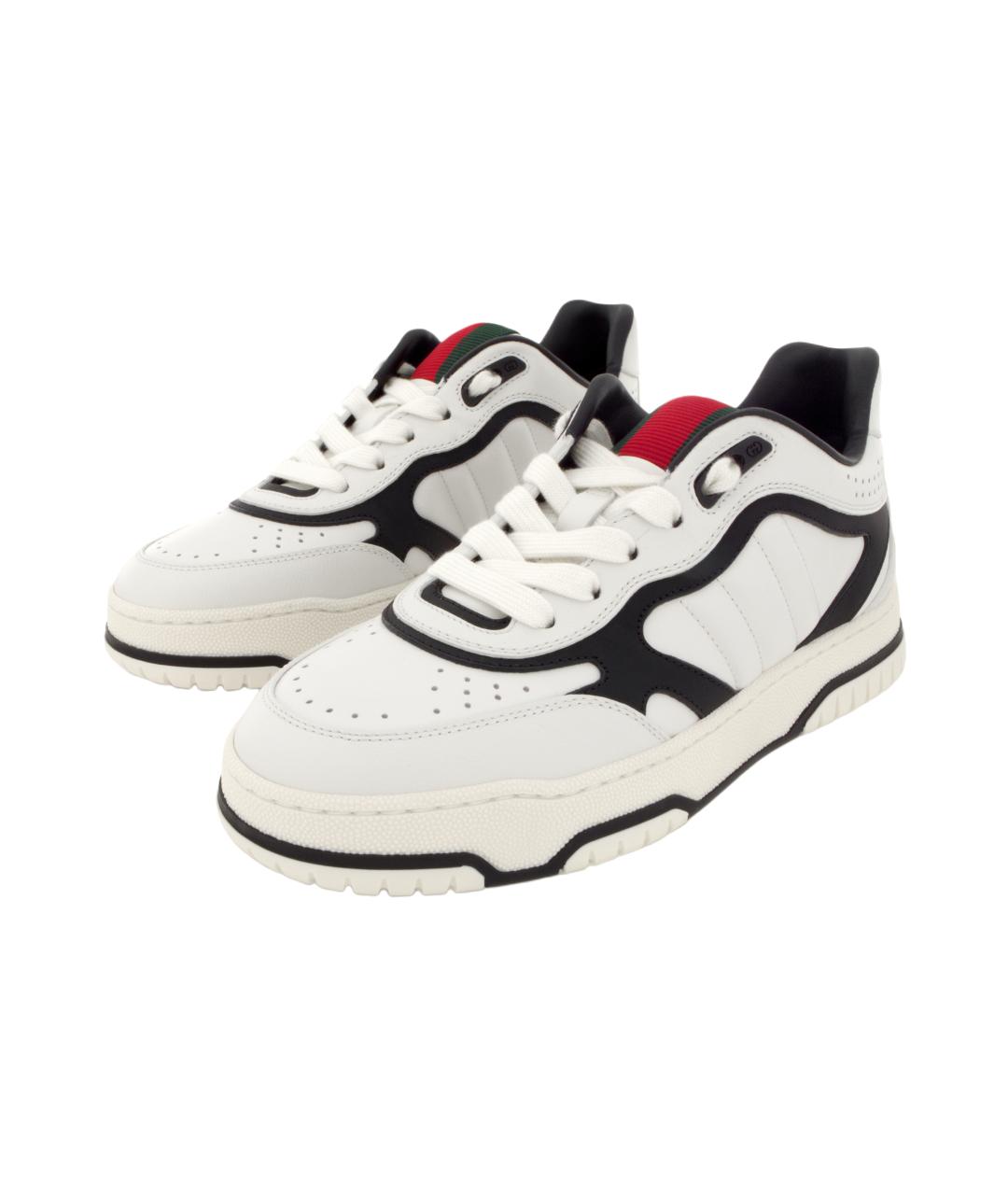 GUCCI Белые кожаные кроссовки, фото 3