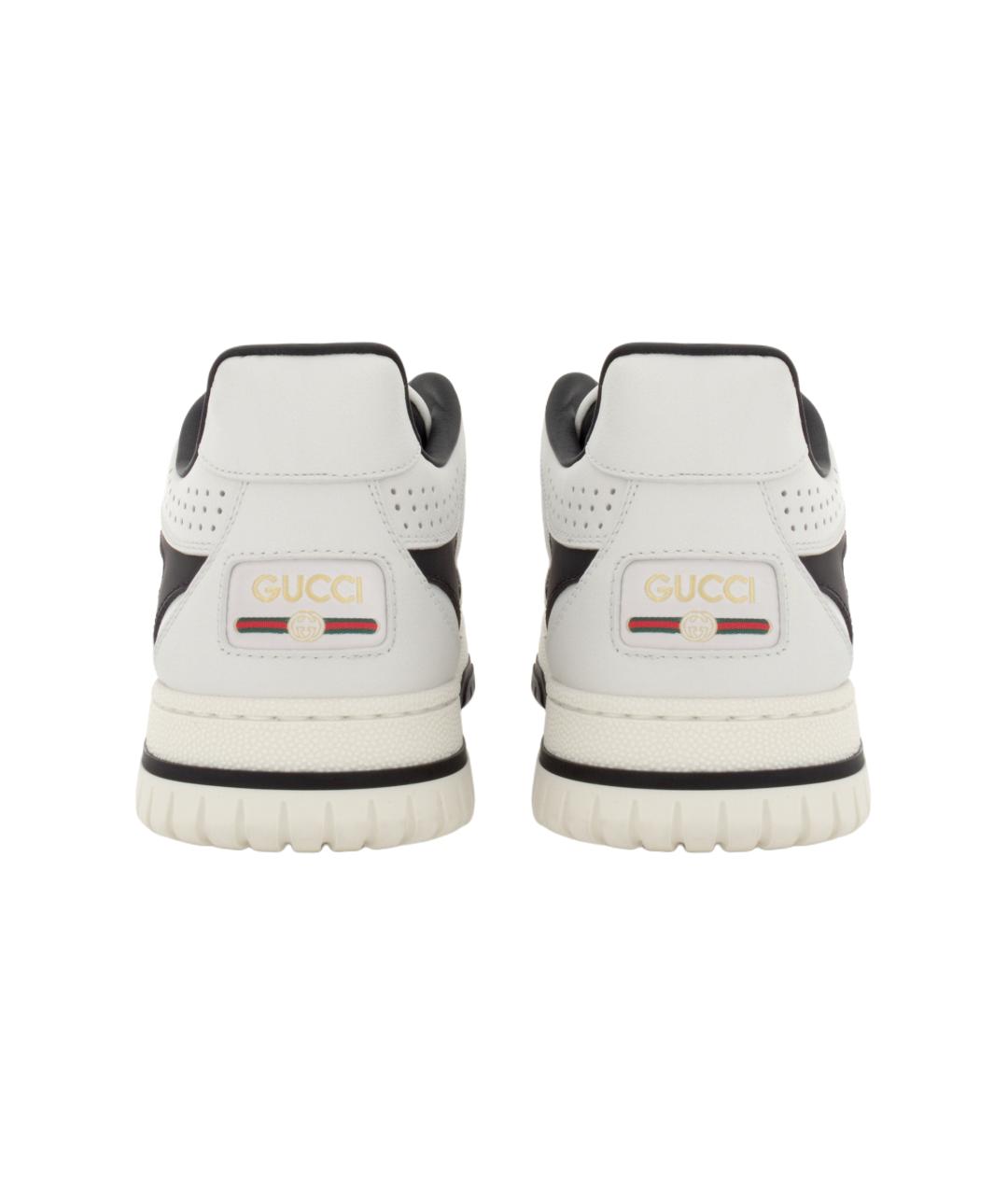 GUCCI Белые кожаные кроссовки, фото 5