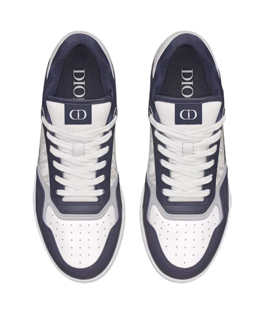 CHRISTIAN DIOR Синие кожаные низкие кроссовки / кеды, фото 4