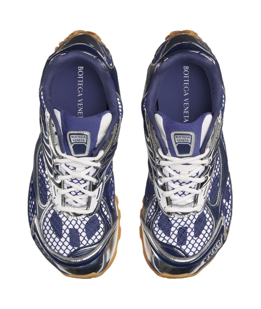 BOTTEGA VENETA Синие высокие кроссовки / кеды, фото 4