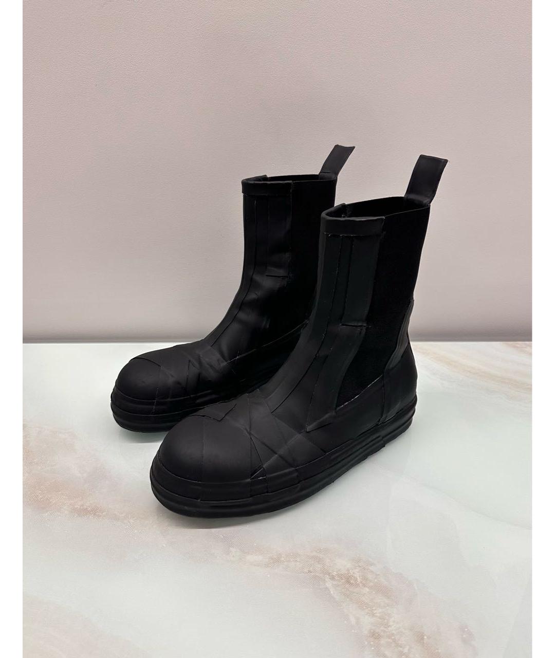 RICK OWENS Черные высокие ботинки, фото 2