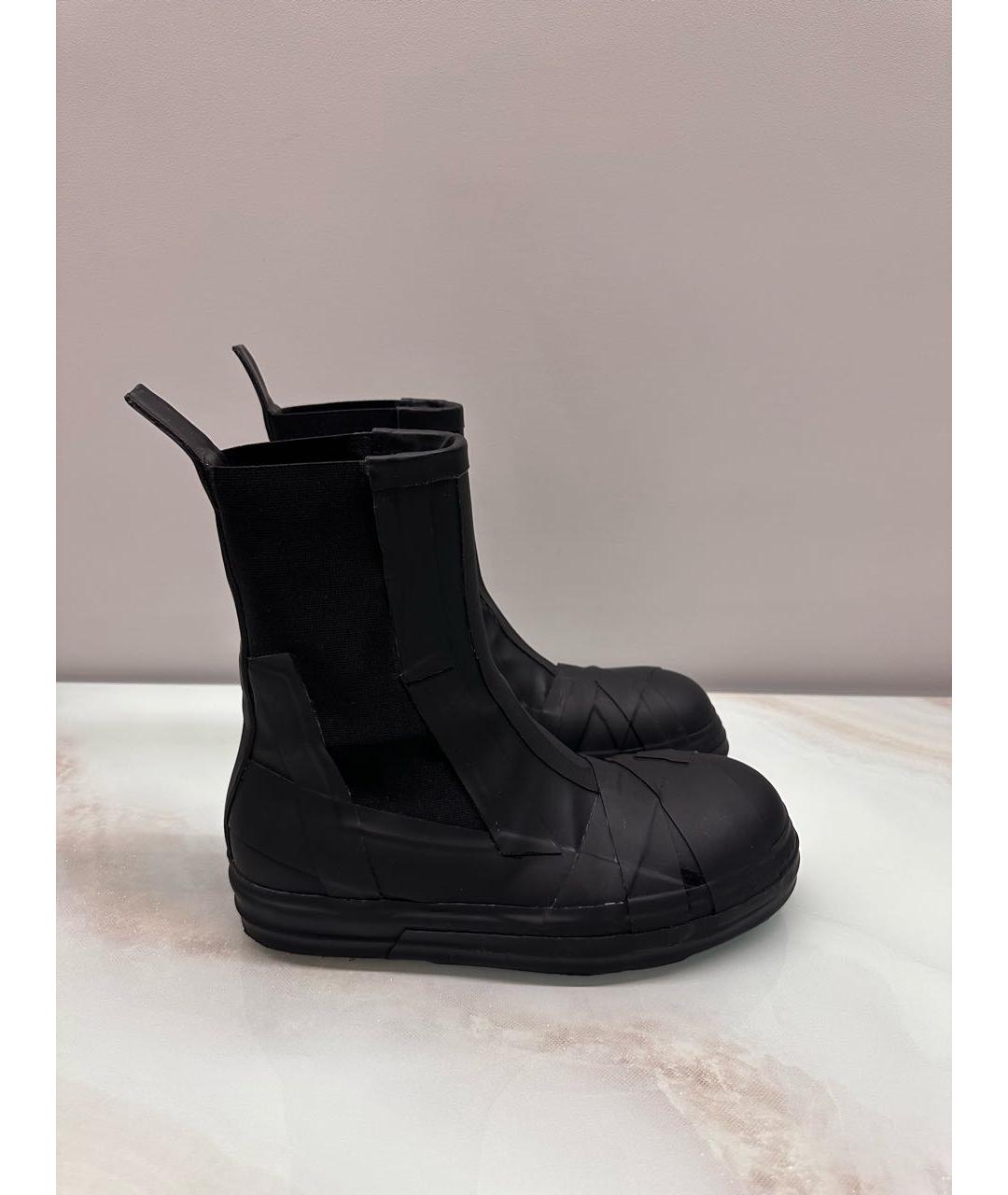 RICK OWENS Черные высокие ботинки, фото 6