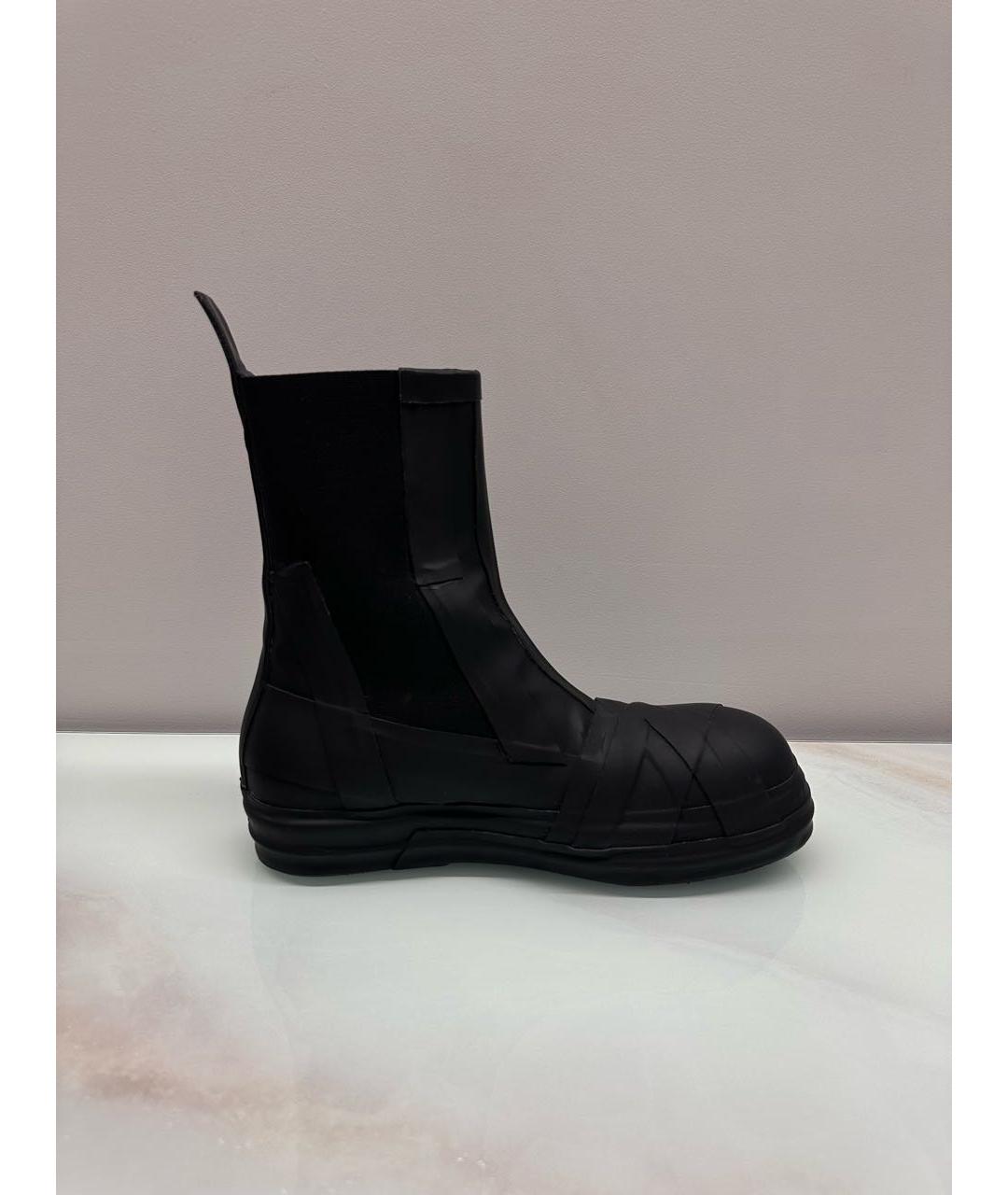 RICK OWENS Черные высокие ботинки, фото 4