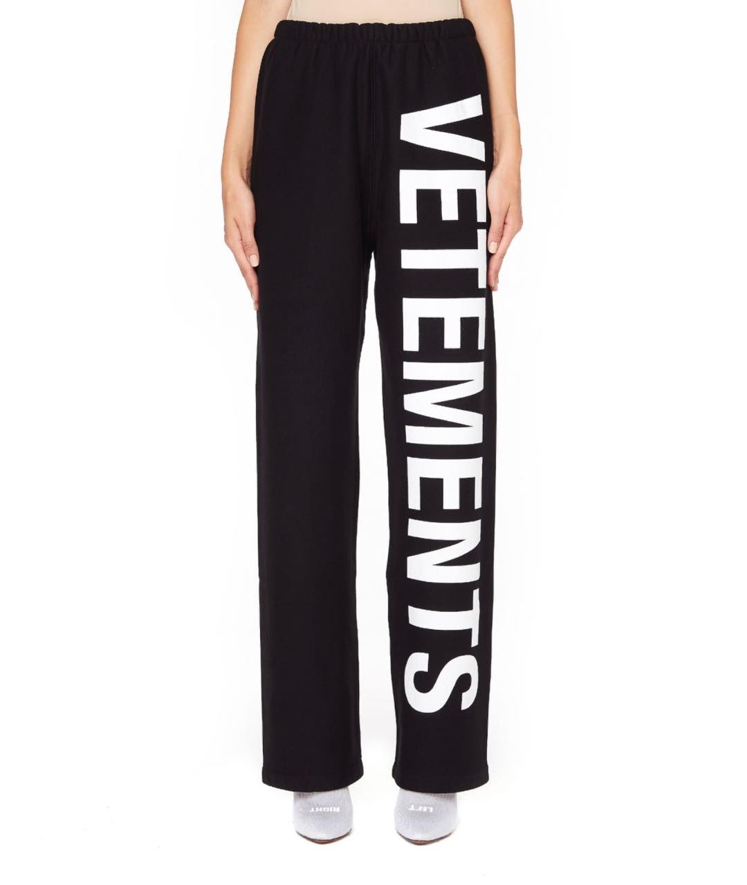 VETEMENTS Черные хлопковые спортивные брюки и шорты, фото 3