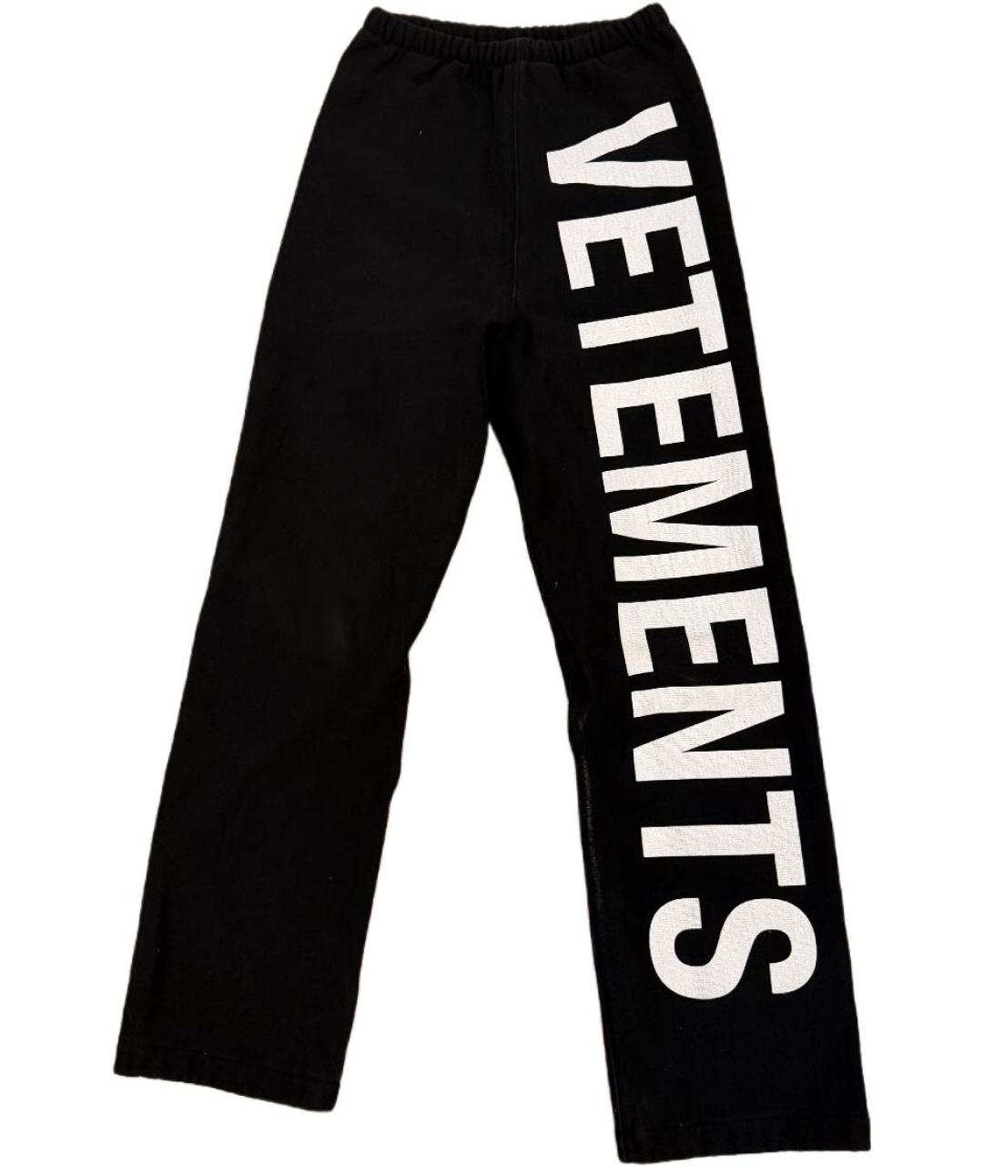 VETEMENTS Черные хлопковые спортивные брюки и шорты, фото 2