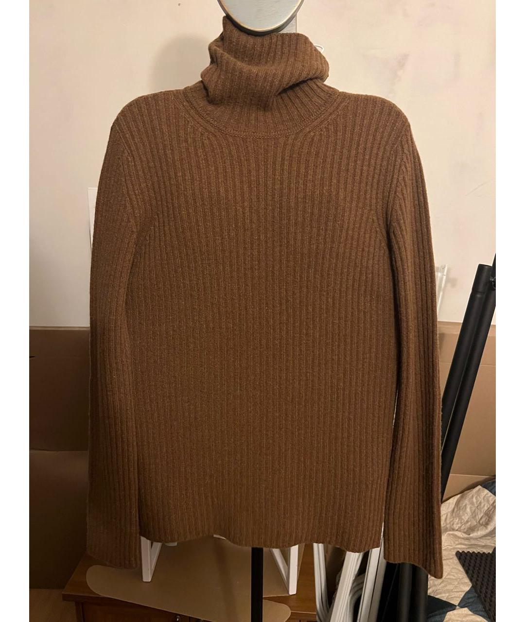 SAINT LAURENT Коричневая шерстяная водолазка, фото 7